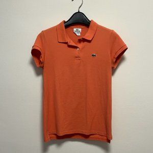 Lacoste Women's Polo Peachy Orange Color French Size 40